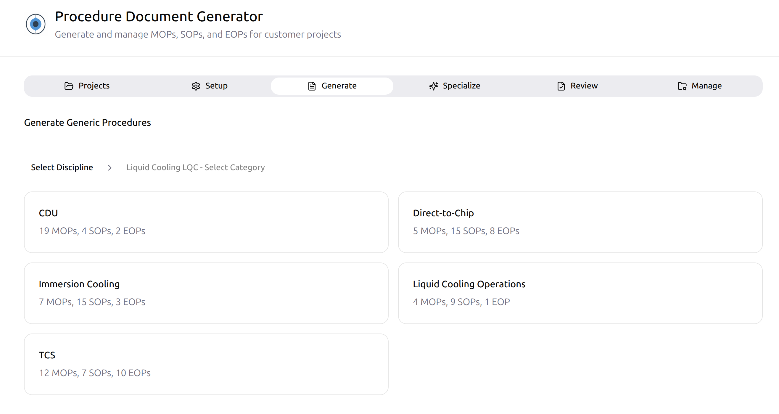 Liquid cooling equipment categories: CDU, direct-to-chip, immersion cooling, and TCS